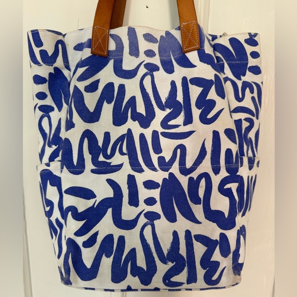 See Design Blue & White Printed Canvas Tote Bag - Picture 6 of 6